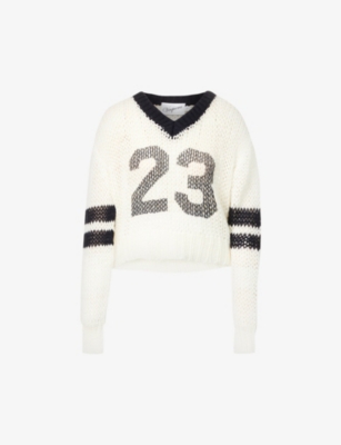 VAQUERA NYC - Cheer logo-pattern wool and alpaca-blend knitted