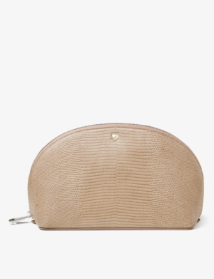 ASPINAL OF LONDON: Madison logo-embellished grained-leather cosmetic case