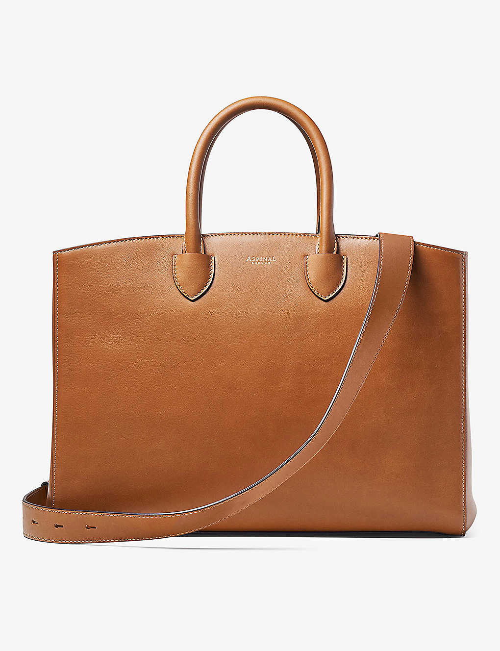 Aspinal Of London Womens Tan Madison Branded Leather Tote Bag
