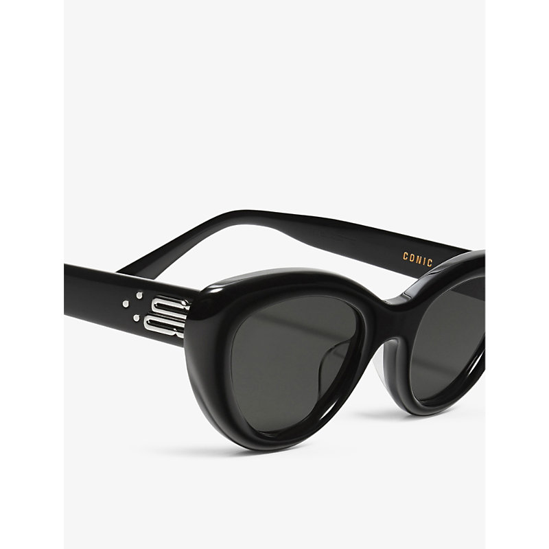 Shop Gentle Monster Women's Conic 01 Cat-eye Branded Arm Acetate Sunglasses