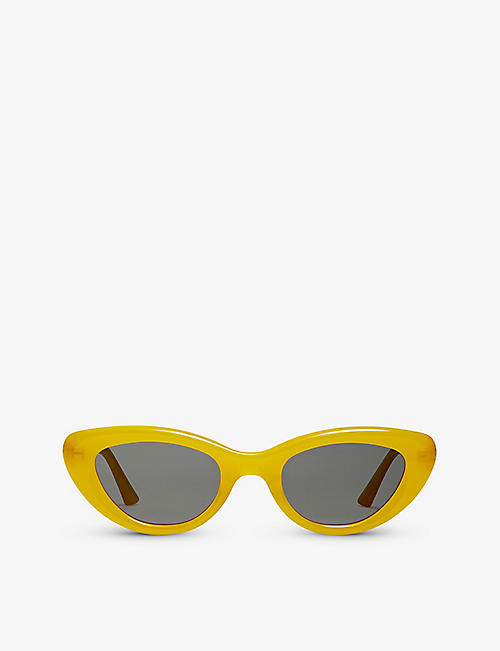 GENTLE MONSTER: Conic YC7 cat-eye branded-arm acetate sunglasses