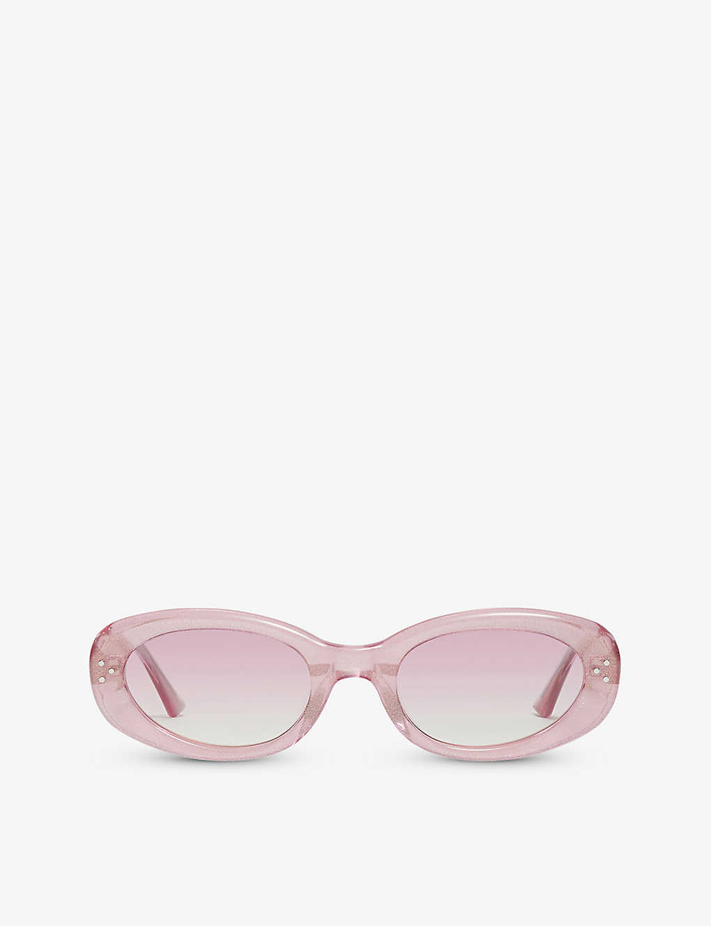 Shop Gentle Monster Womens Pink July Pc6 Oval-frame Graduated-lens Acetate Sunglasses