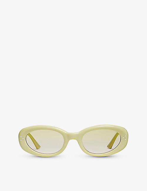 GENTLE MONSTER: July oval-frame graduated-lens acetate sunglasses
