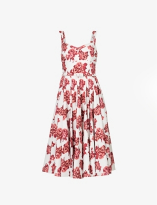 EMILIA WICKSTEAD: Elita floral-print cotton midi dress