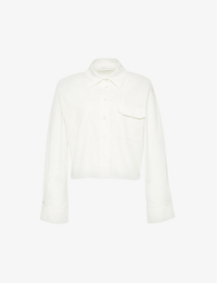 Anine Bing Travis Long Sleeve Shirt In White