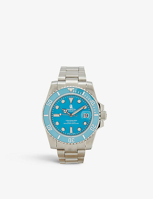 A BATHING APE: Bape Type 1 Bapex stainless-steel watch