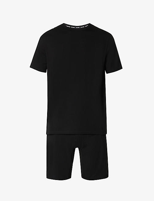 CALVIN KLEIN: Branded-waistband stretch-cotton pyjama set