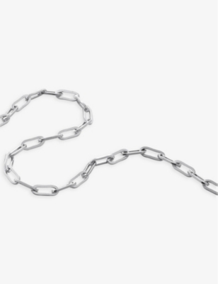 Shop Monica Vinader Womens Silver Mini Paperclip Sterling-silver Chain Bracelet