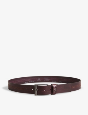 TED BAKER: Crisic tonal-stitch leather belt