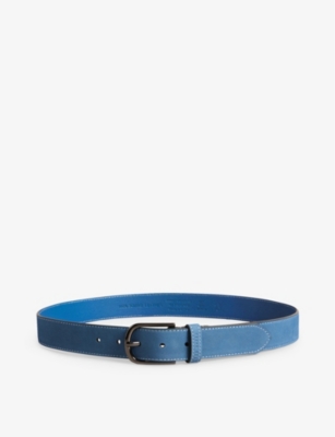 TED BAKER TED BAKER MEN'S BLUE GRISHAM LEATHER BELT,65401942