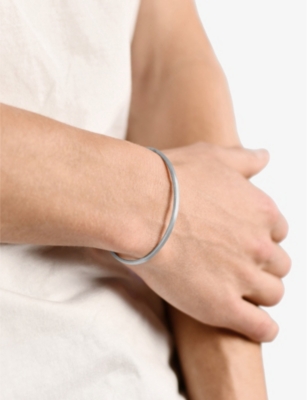 LE GRAMME: 7g brushed sterling-silver ribbon bracelet