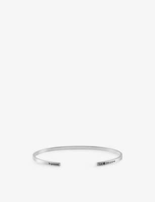 LE GRAMME: 7g brushed sterling-silver ribbon bracelet
