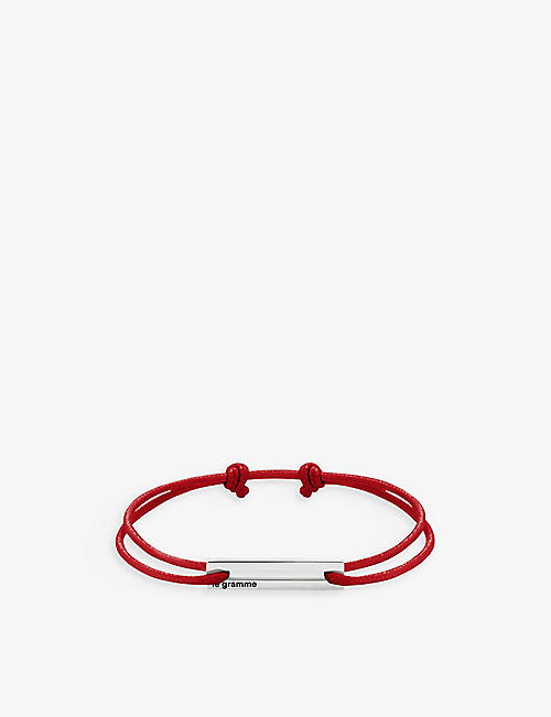 LE GRAMME: Punched Le 1.7g sterling-silver cord bracelet