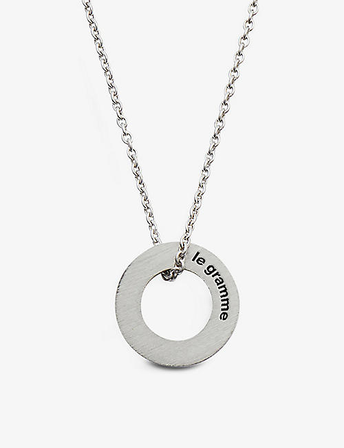 LE GRAMME: Round La 1.1g sterling-silver pendant necklace