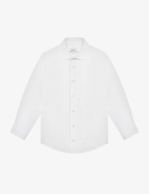 REISS: Remote slim-fit cotton shirt 10-12 years