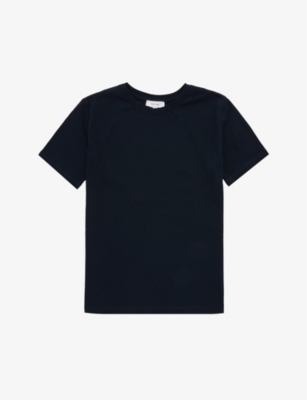 REISS REISS BOYS NAVY KIDS BLESS CREWNECK COTTON-JERSEY T-SHIRT 10-12 YEARS,65413778