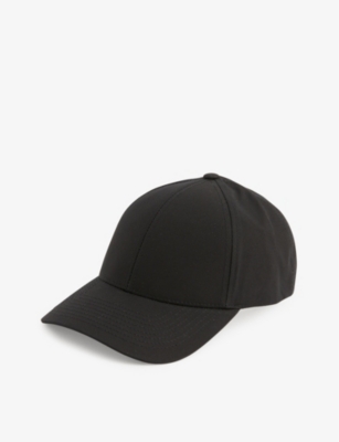 Varsity Headwear Mens Black Six-panel Brand-plaque Cotton Baseball Cap
