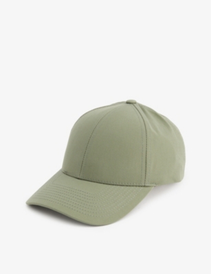 Varsity Headwear Mens Sage Green Six-panel Brand-plaque Cotton Baseball Cap