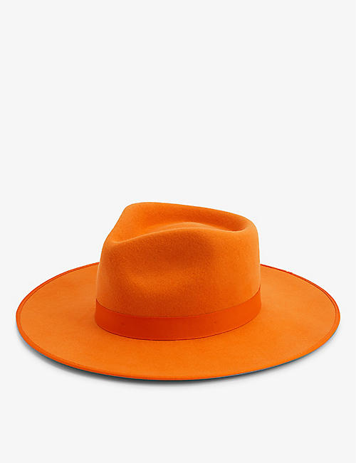 LACK OF COLOR: Rancher grosgrain-trim wool fedora hat