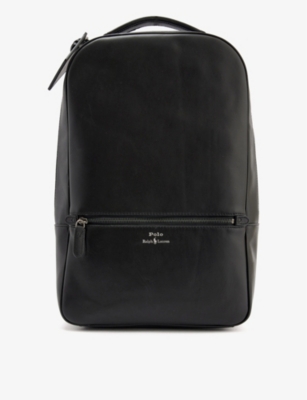 POLO RALPH LAUREN Logo-embellished smooth-leather backpack