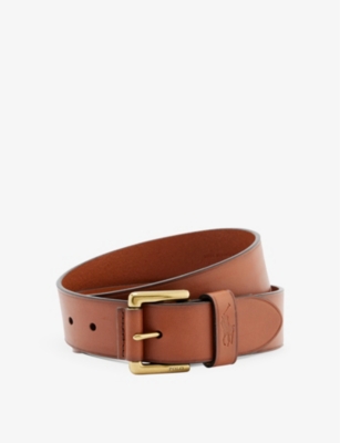 POLO RALPH LAUREN - Logo-embellished leather belt | Selfridges.com