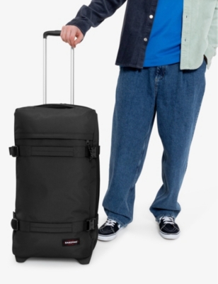 Eastpak Black Transit'r Medium Woven Suitcase 51cm In Black