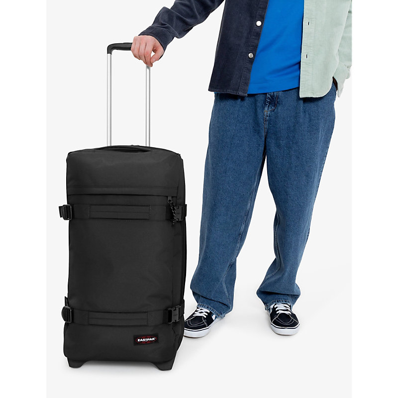 Shop Eastpak Black Transit'r Medium Woven Suitcase