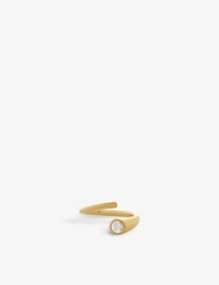 Monica Vinader Womens Gold Essential Recycled 18ct Yellow Gold-plated Vermeil Sterling-silver And 0.