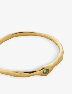 Monica Vinader Womens Gold Siren Recycled 18ct Yellow Gold-plated Vermeil Sterling Silver And Onyx R In Gold