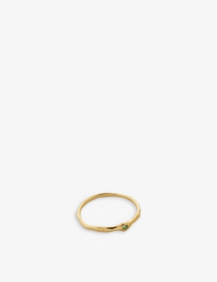 Monica Vinader Womens Gold Siren Recycled 18ct Yellow Gold-plated Vermeil Sterling Silver And Onyx R In Gold