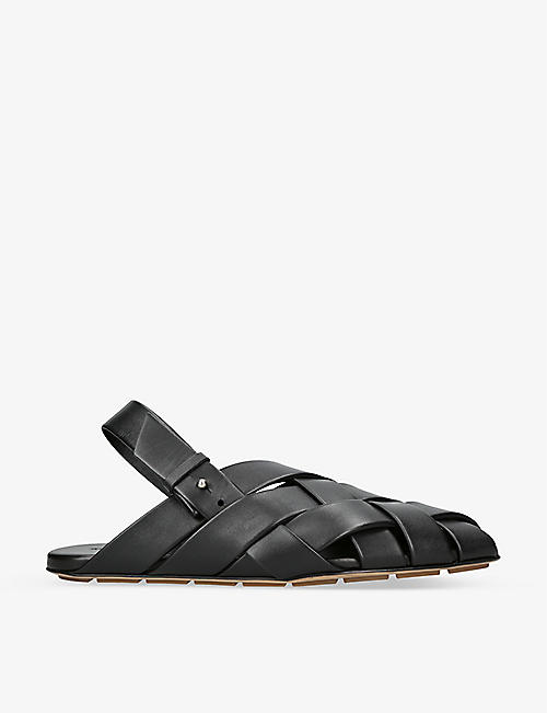 BOTTEGA VENETA: Intrecciato-weave buckled leather sandals
