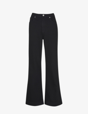 WHISTLES: Lucy flared-leg high-rise stretch-denim jeans