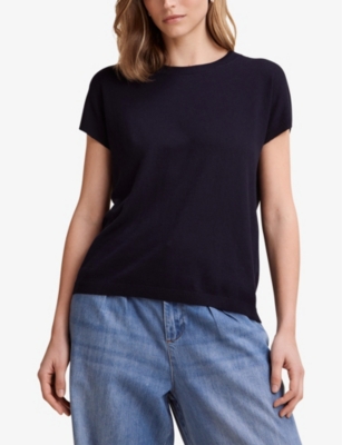 THE WHITE COMPANY: Round-neck short-sleeve cotton-blend T-shirt