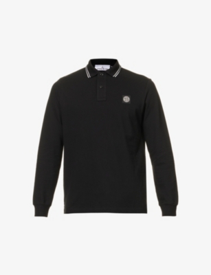 Mens stone island long hotsell sleeve polo