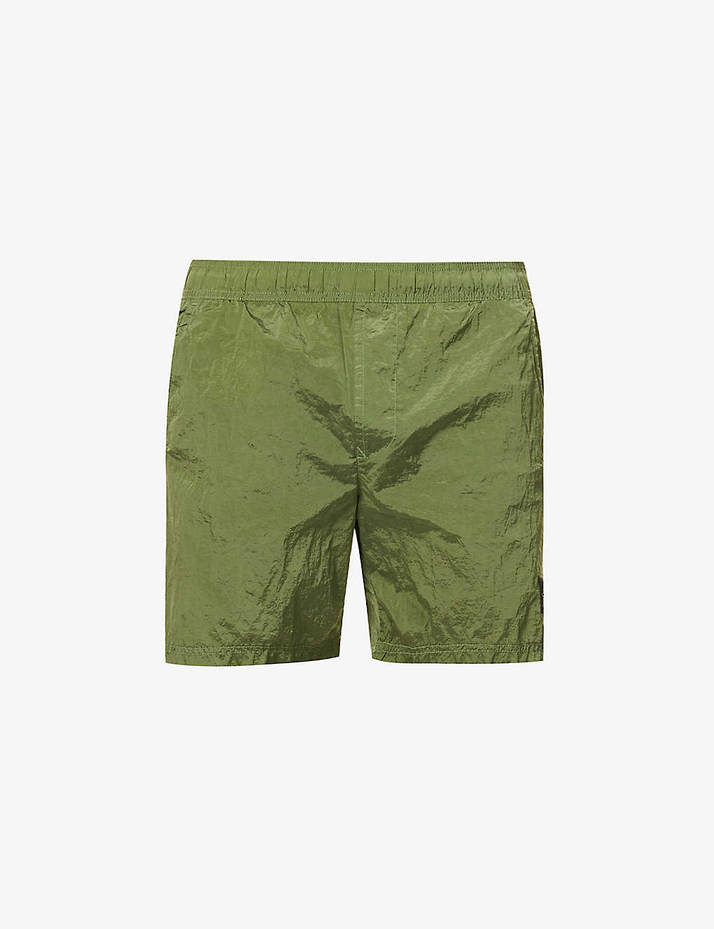 Stone Island Mens Sage Logo-patch Elasticated-waist Swim Shorts