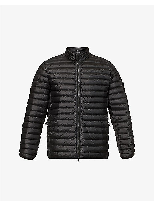 STONE ISLAND: Logo-patch quilted shell-down jacket