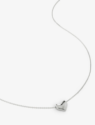 MONICA VINADER: Heart-charm sterling-silver pendant necklace