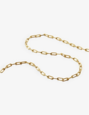 Monica Vinader Womens Gold Mini Paperclip-chain 18ct Yellow Gold-plated Vermeil Recycled Sterling-si In Gold