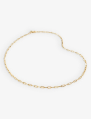 MONICA VINADER - Mini paperclip-chain 18ct yellow gold-plated vermeil  recycled sterling-silver necklace