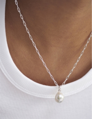 Monica Vinader Womens Silver Mini Paperclip-chain Sterling-silver Necklace In Silver