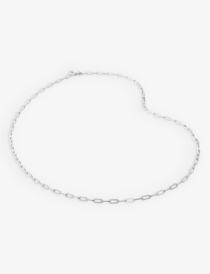 Monica Vinader Womens Silver Mini Paperclip-chain Sterling-silver Necklace