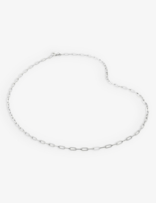 Monica Vinader Womens Silver Mini Paperclip-chain Sterling-silver Necklace In Silver