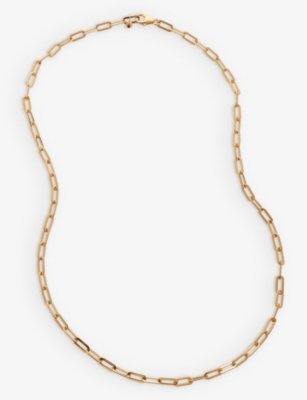 Monica Vinader Womens Gold Paperclip-chain 18ct Yellow Gold-plated Vermeil Recycled Sterling-silver