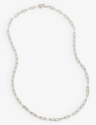 Monica Vinader Womens Silver Paperclip-chain Sterling-silver Necklace In Silver