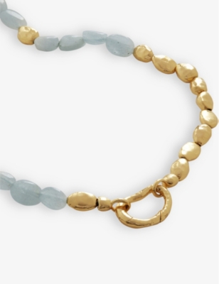 Monica Vinader Womens Gold Beaded Chain 18ct Yellow Gold-plated Vermeil Recycled Sterling-silver And In Gold