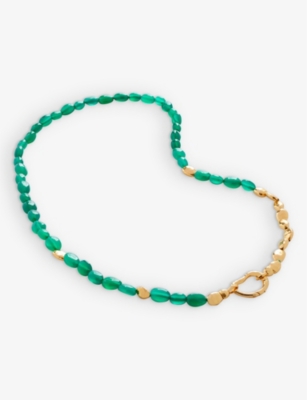Monica Vinader Womens Gold Beaded-chain 18ct Yellow Gold-plated Vermeil Recycled Sterling-silver And