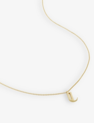 Monica Vinader Alphabet J Adjustable Necklace In Gold