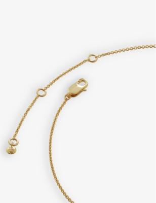 MONICA VINADER: M letter-charm 18ct yellow gold-plated vermeil sterling-silver pendant necklace