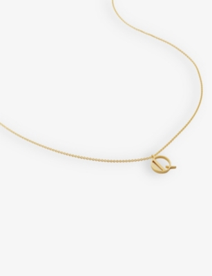 Monica Vinader Womens Gold Q Letter-charm 18ct Yellow Gold-plated Vermeil Recycled Sterling-silver P In Gold