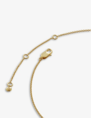Monica Vinader Womens Gold V Letter-charm Recycled 18ct Yellow Gold-plated Vermeil Sterling-silver P In Gold
